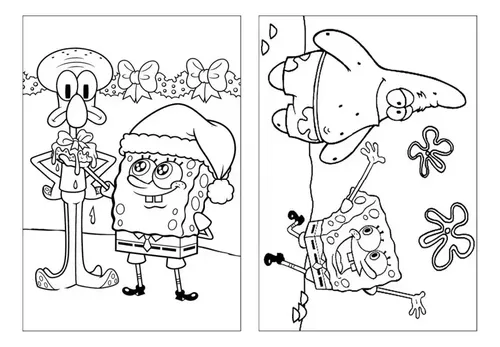 bob esponja para colorir online