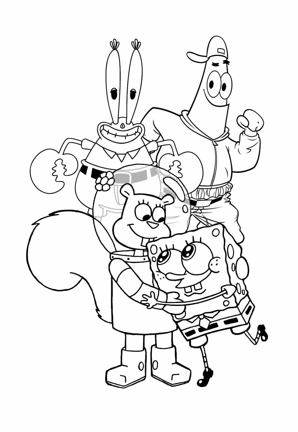 bob esponja e sua turma para colorir