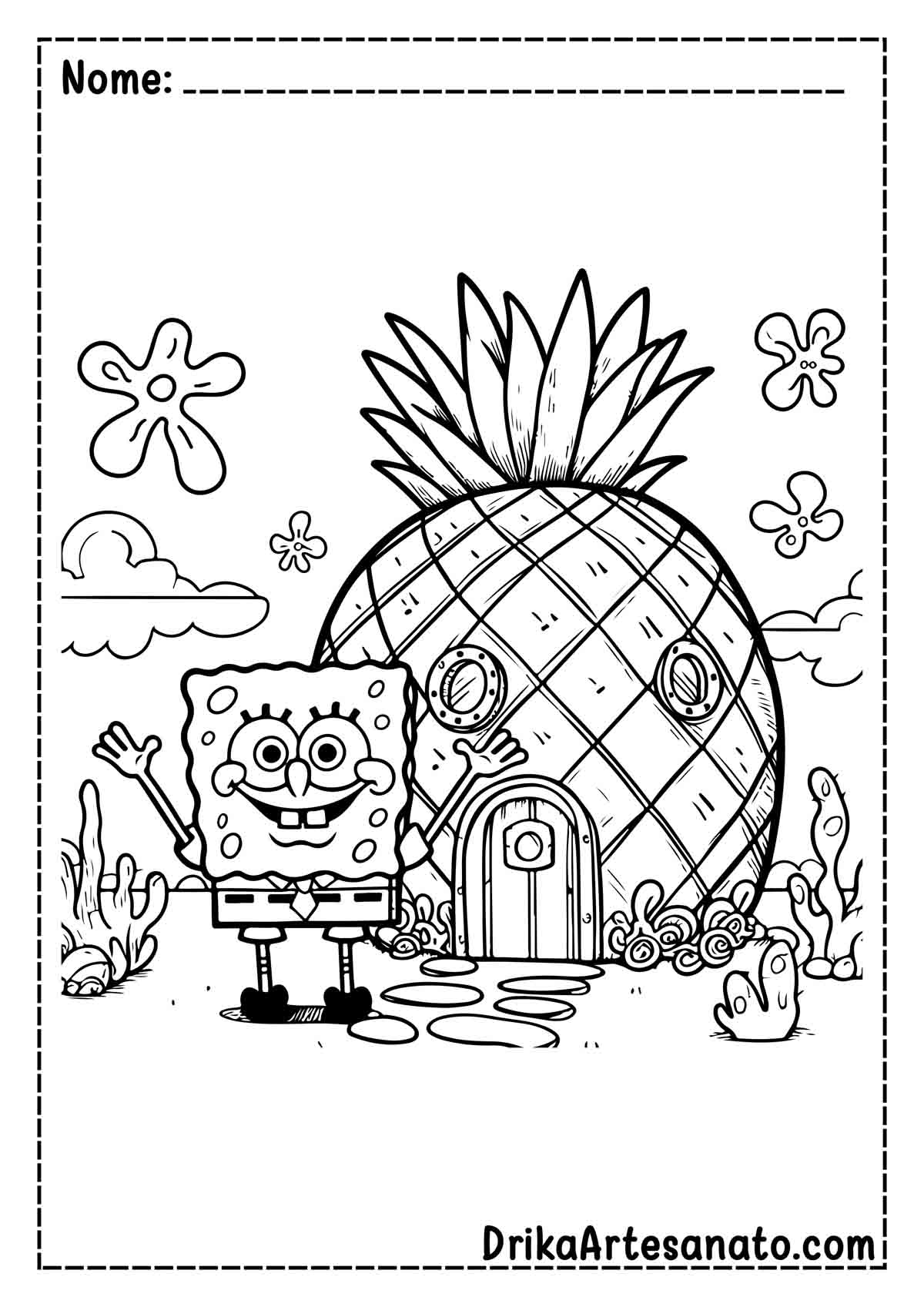 moldes do bob esponja para pintura