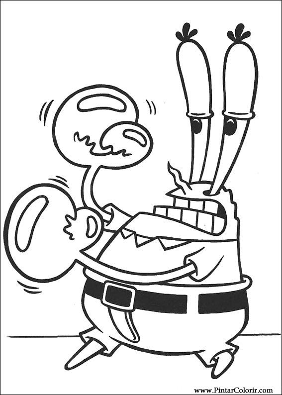desenhos do bob esponja em preto e branco