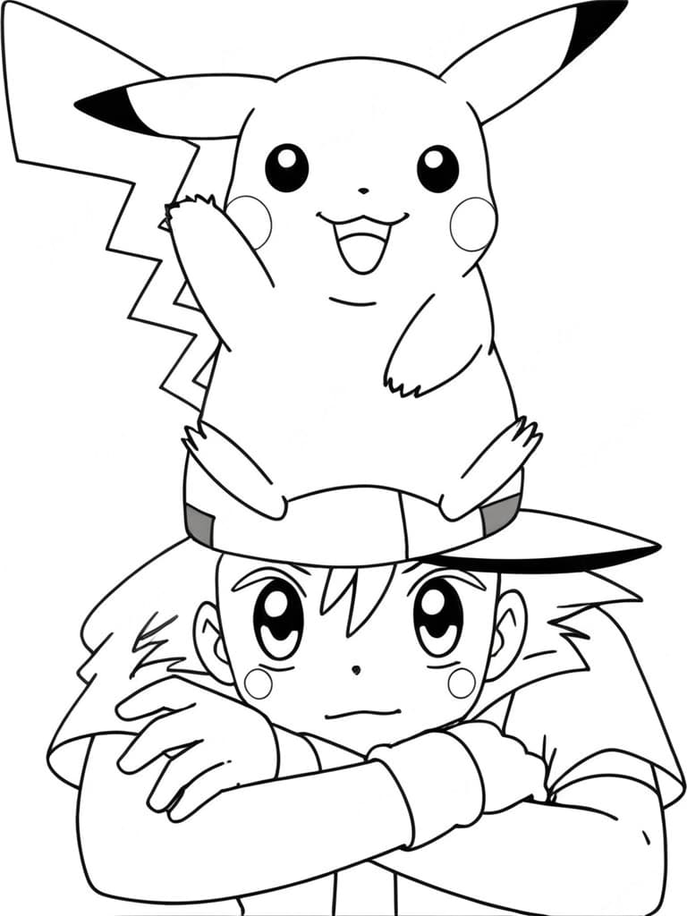 pikachu para colorir png