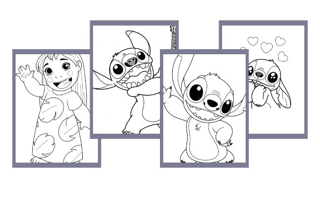 stitch fofo para colorir