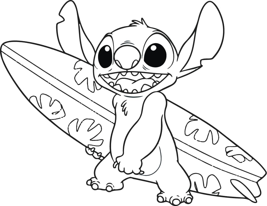 stitch fofo para colorir