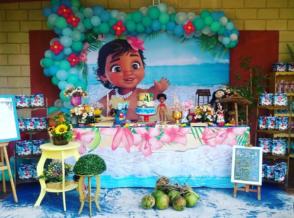 decoração moana para menina
