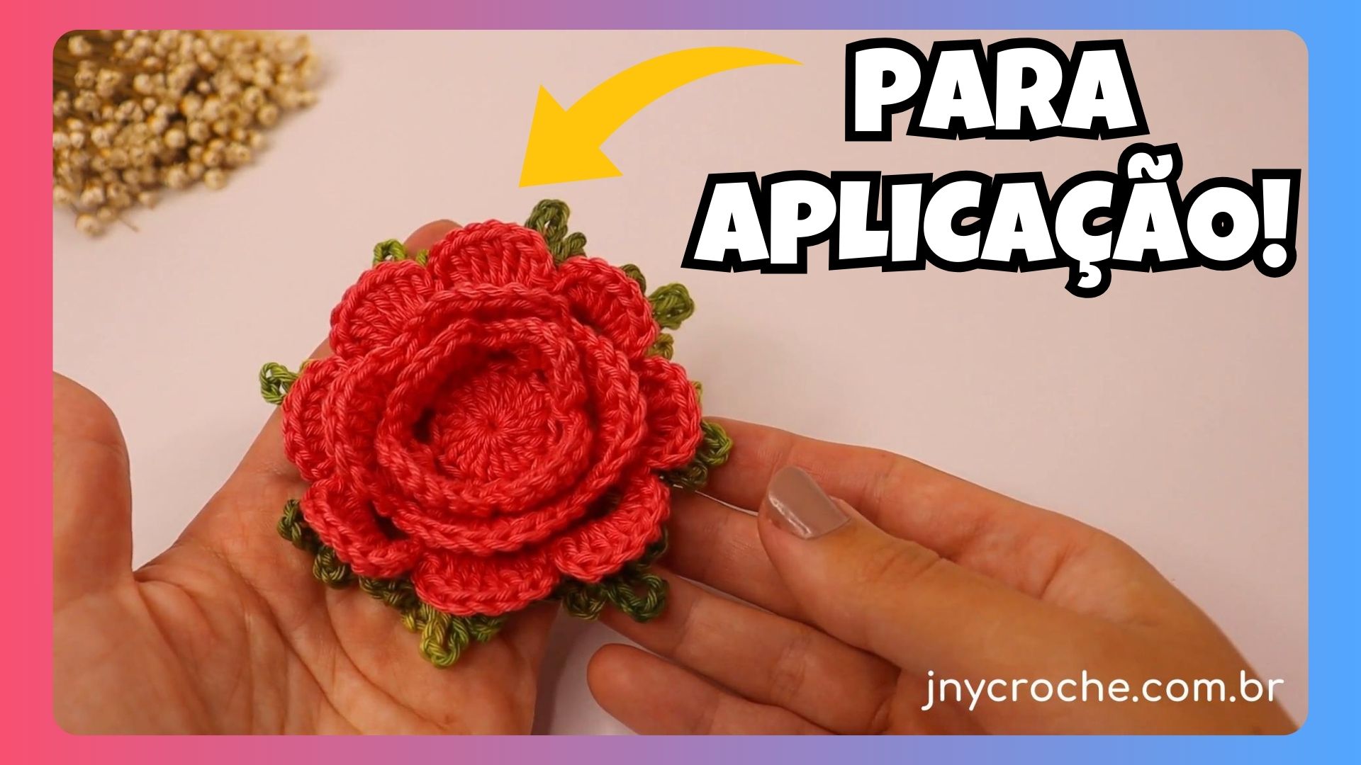 materiais para flores de crochê