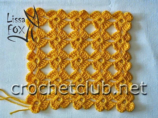 flor de crochê em espiral