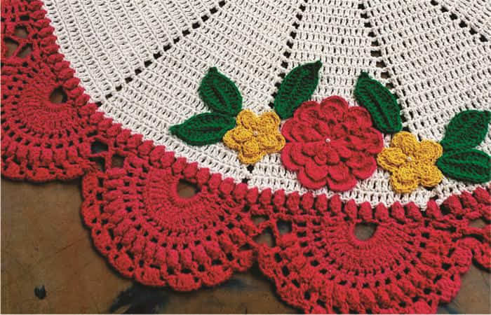 rosa de crochê passo a passo
