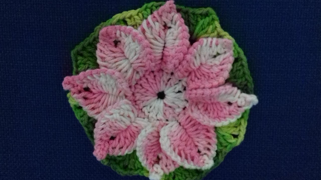 flor de crochê rápida