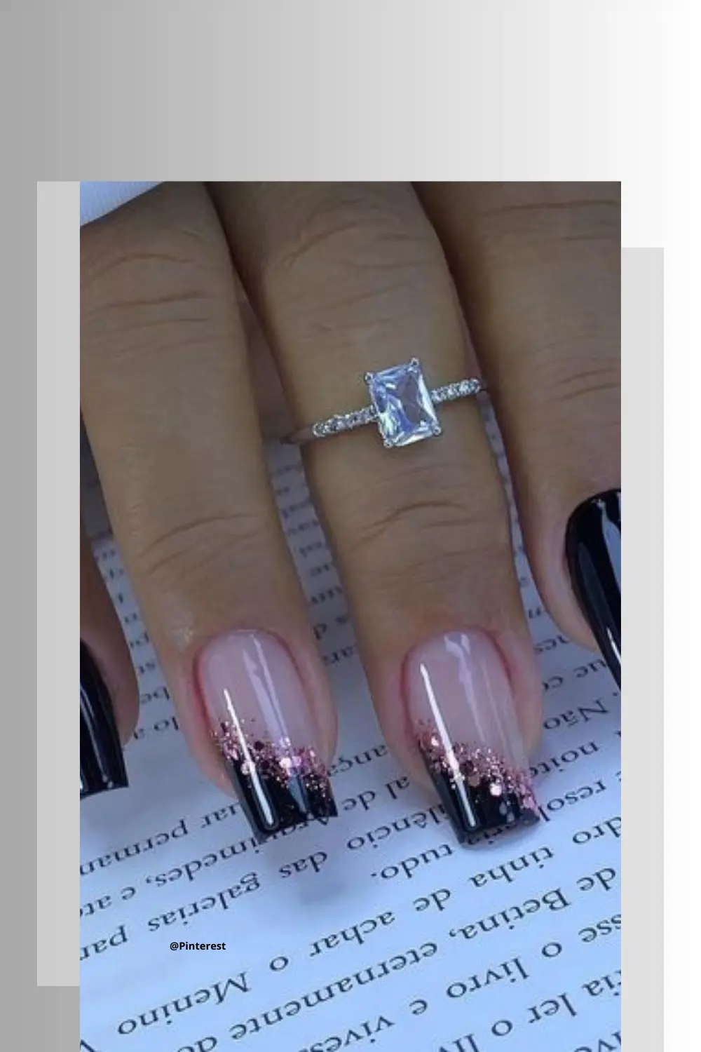 unha em gel preta para casamento
