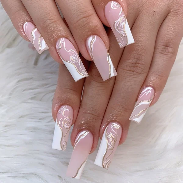 unhas peroladas