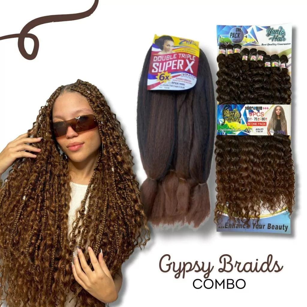 gypsy braids com cabelo cacheado