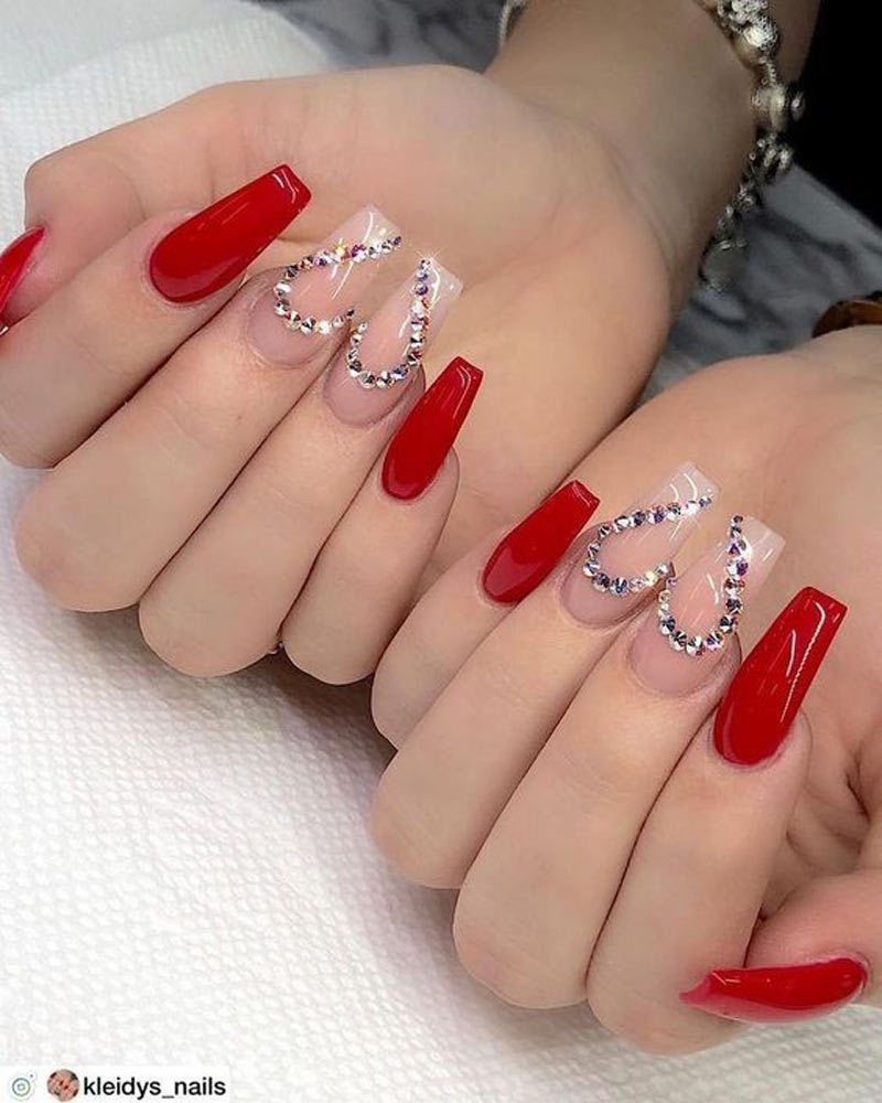 tendências unhas vermelhas