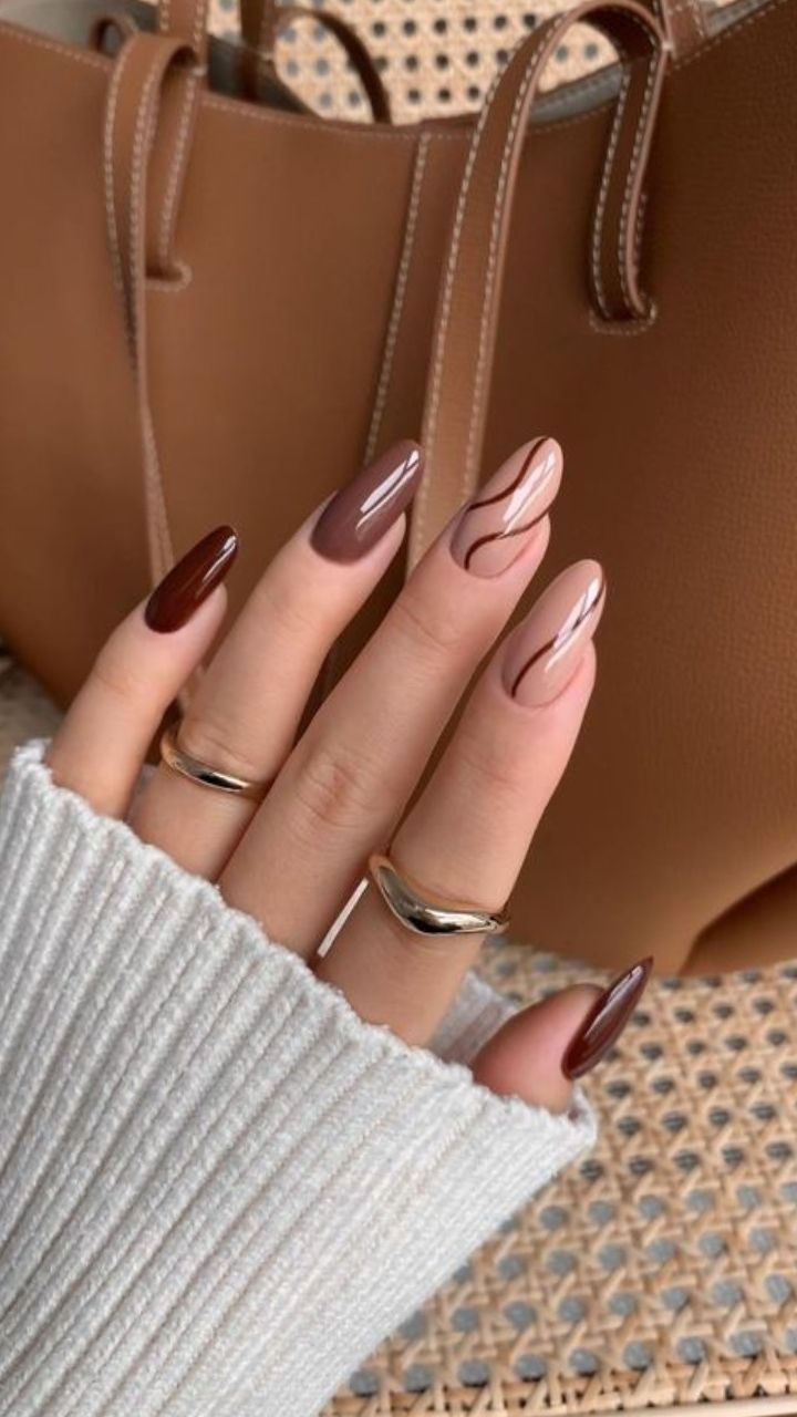 unha marrom mocha