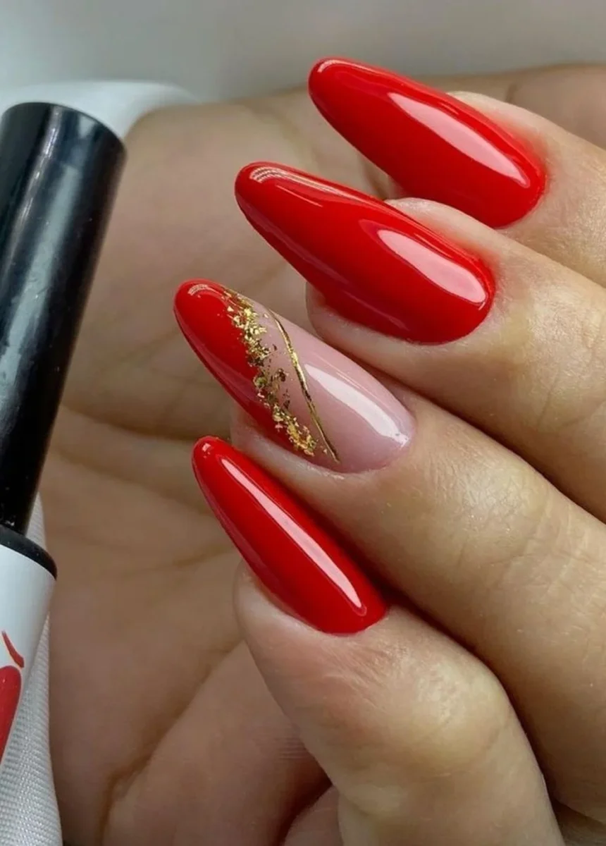 unha vermelha elegante
