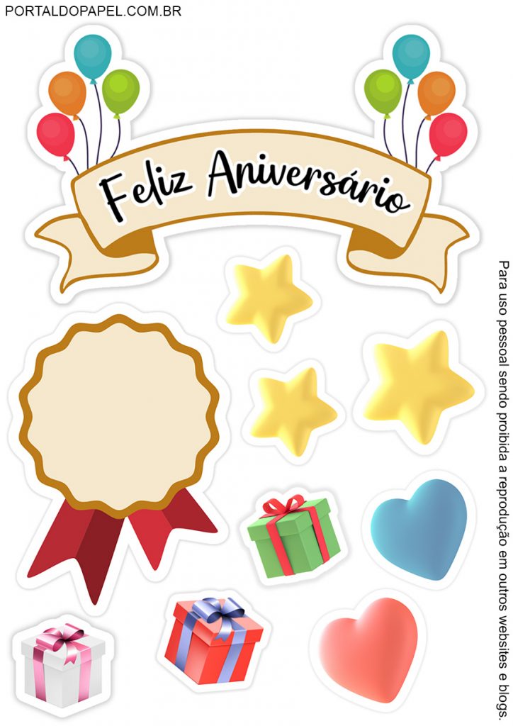 imagem de bolo de feliz aniversário para imprimir