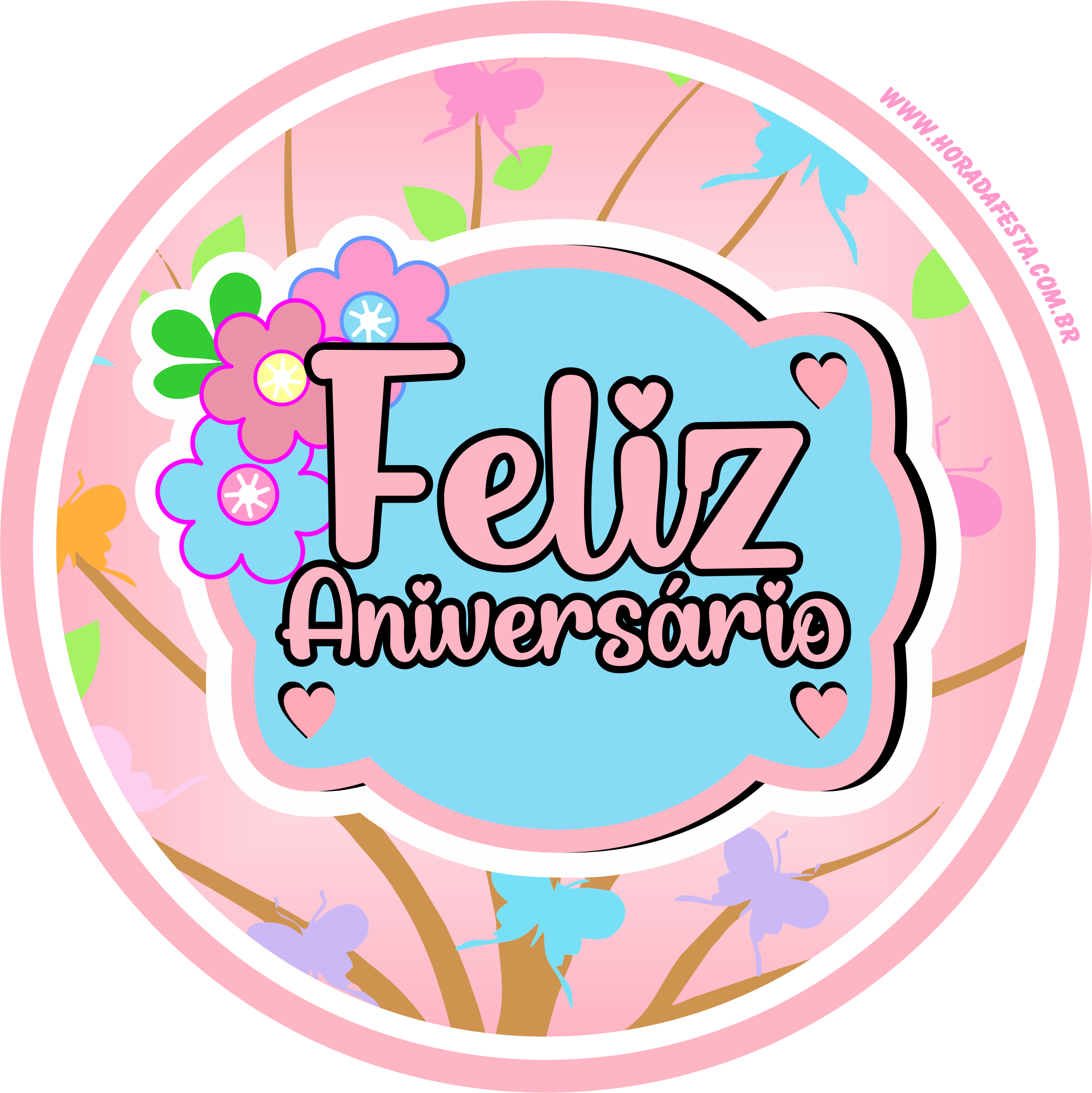 imagem de bolo de feliz aniversário para imprimir