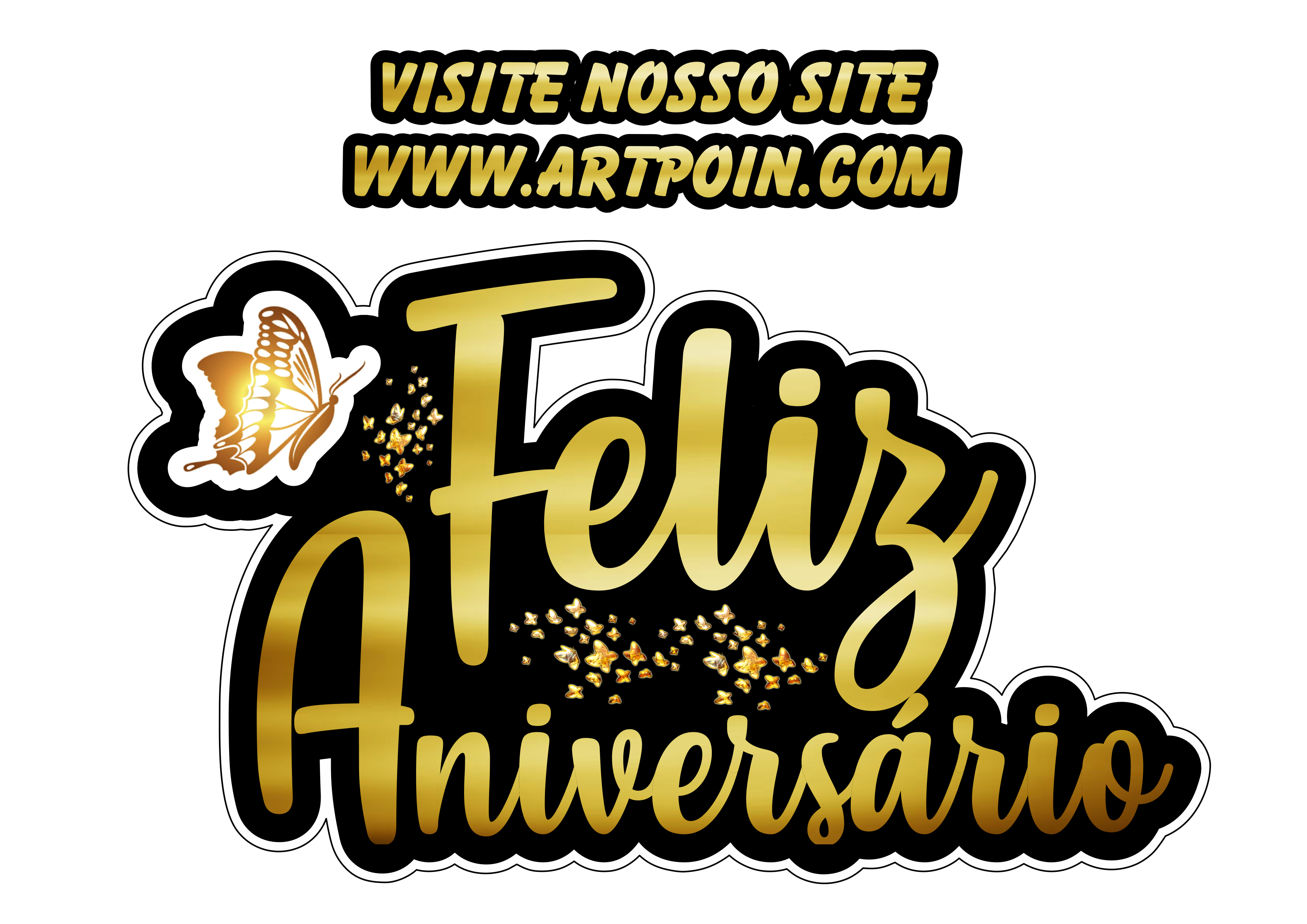 feliz aniversário png para imprimir