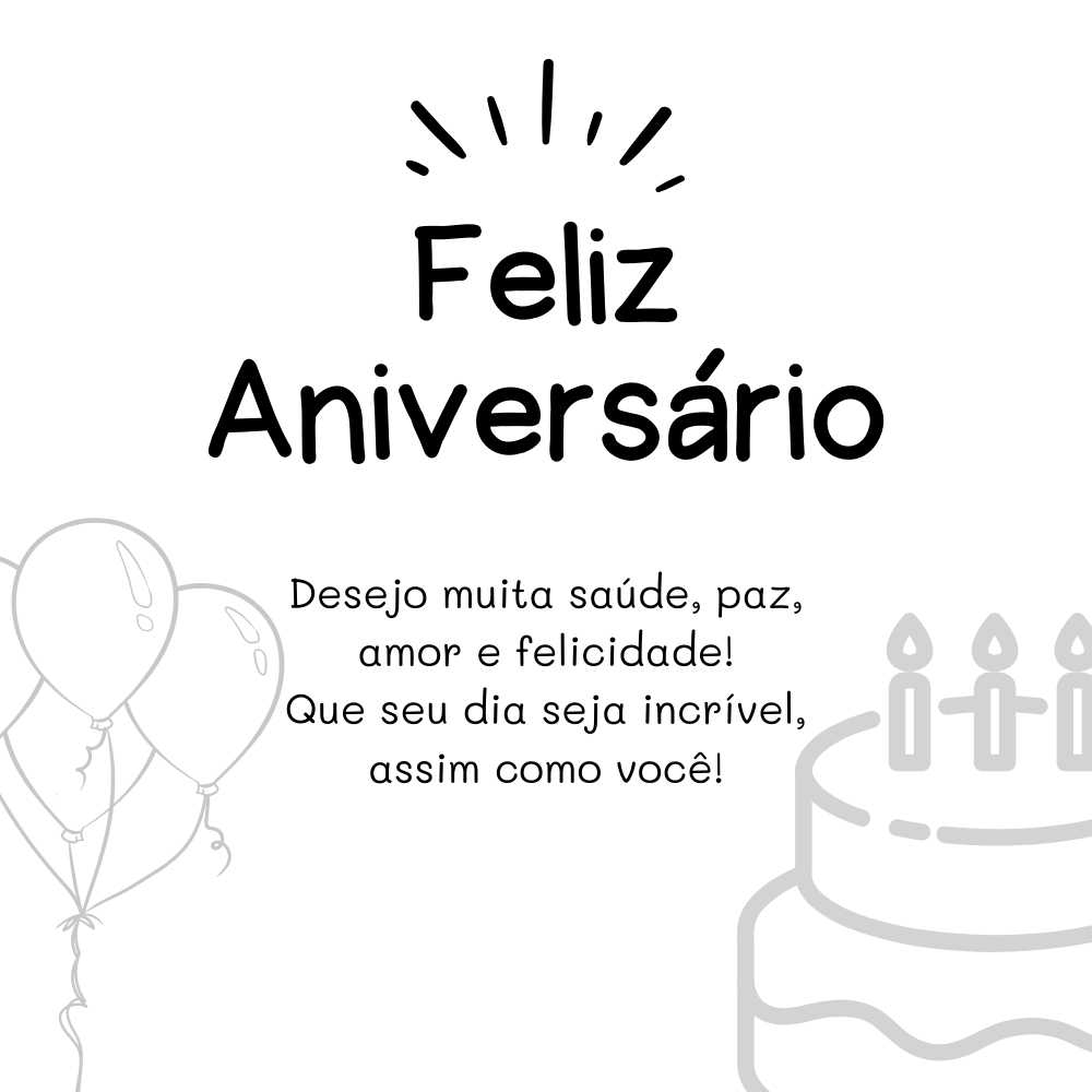 feliz aniversário para imprimir com nome