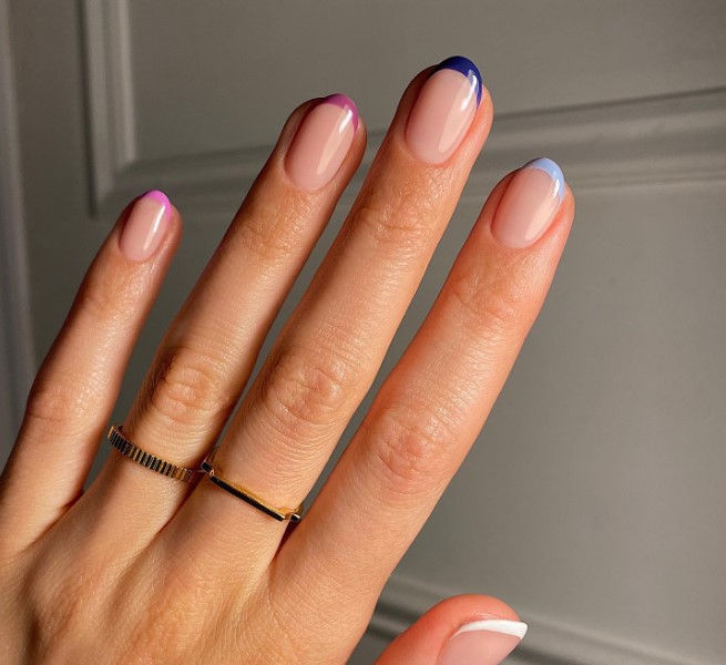 unhas curtas decoradas