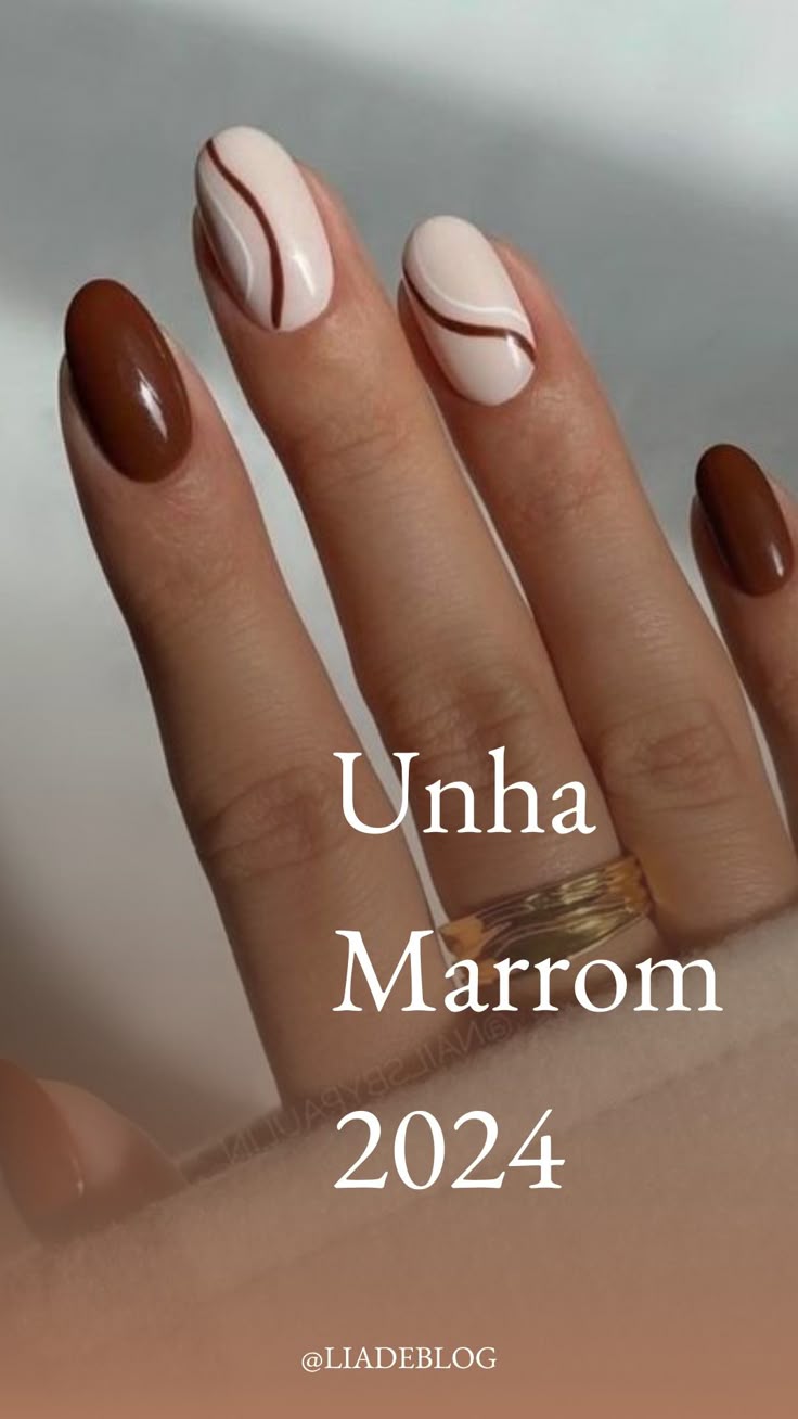 unhas marrons francesinha