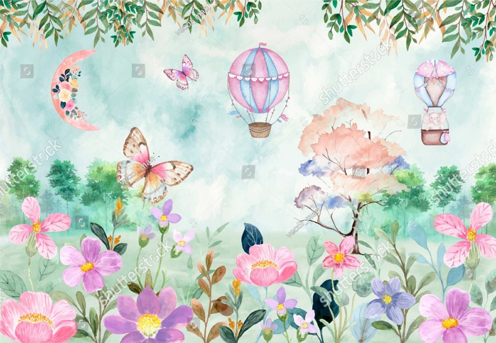 decoração jardim encantado borboletas para menina
