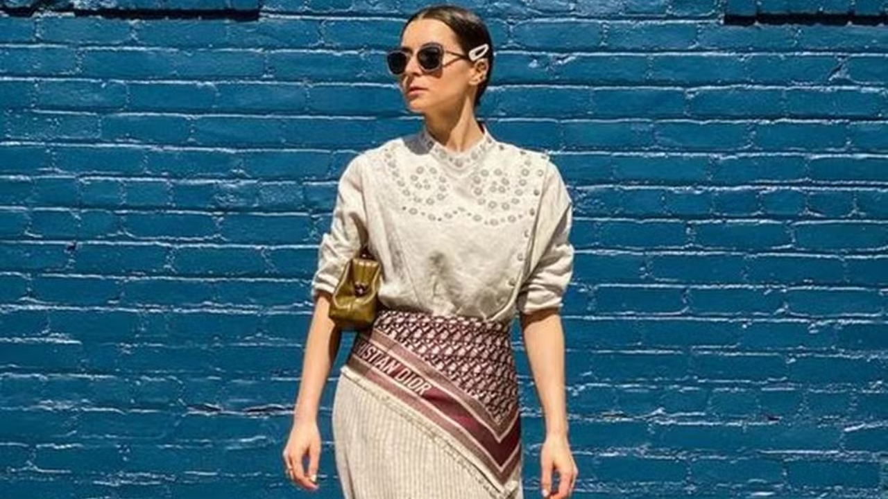 look com cinto de lenço