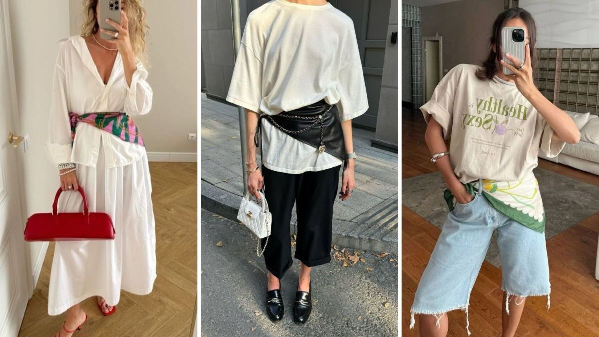 look com cinto de lenço