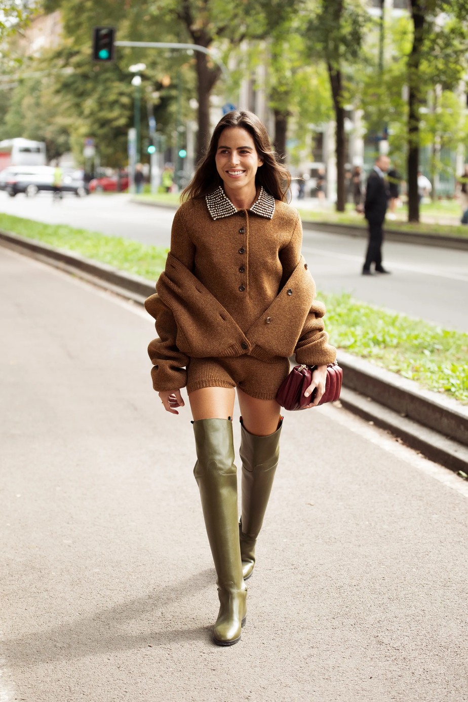 vermelho cereja moda inverno