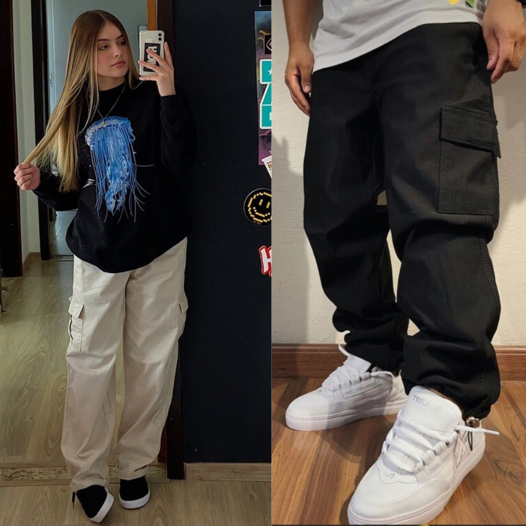 calça cargo feminina preta