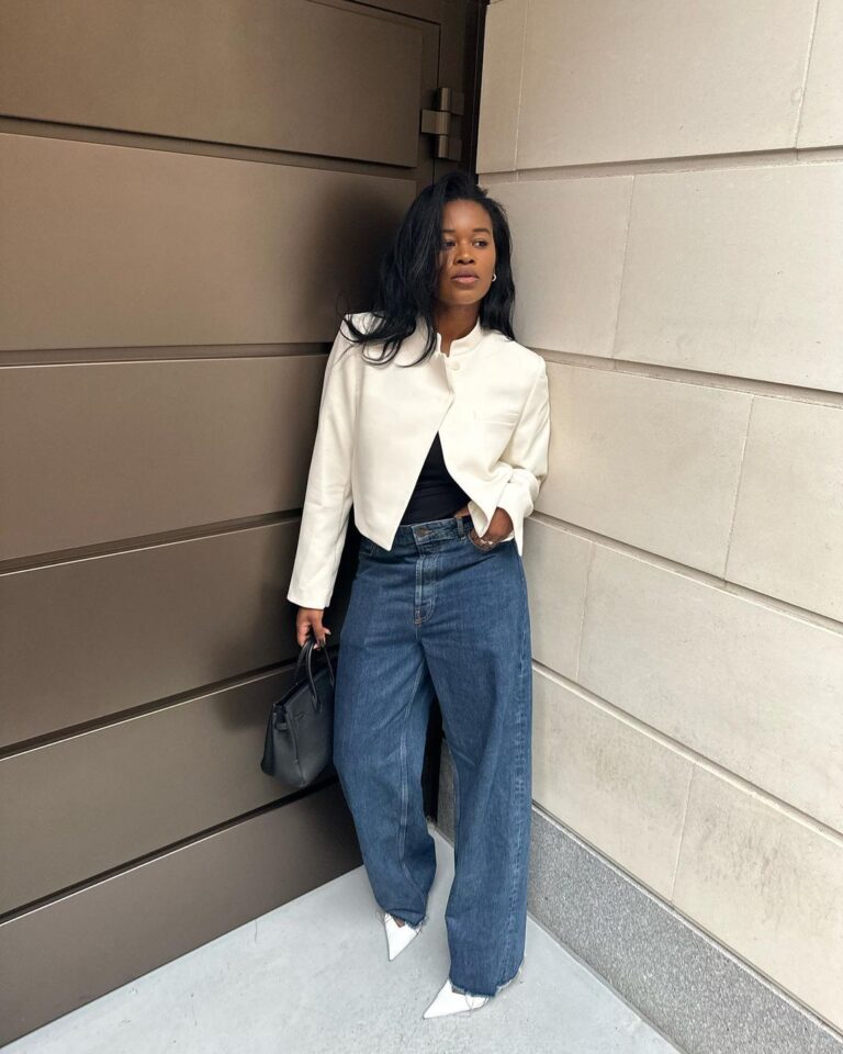 looks com calça wide leg jeans cintura alta