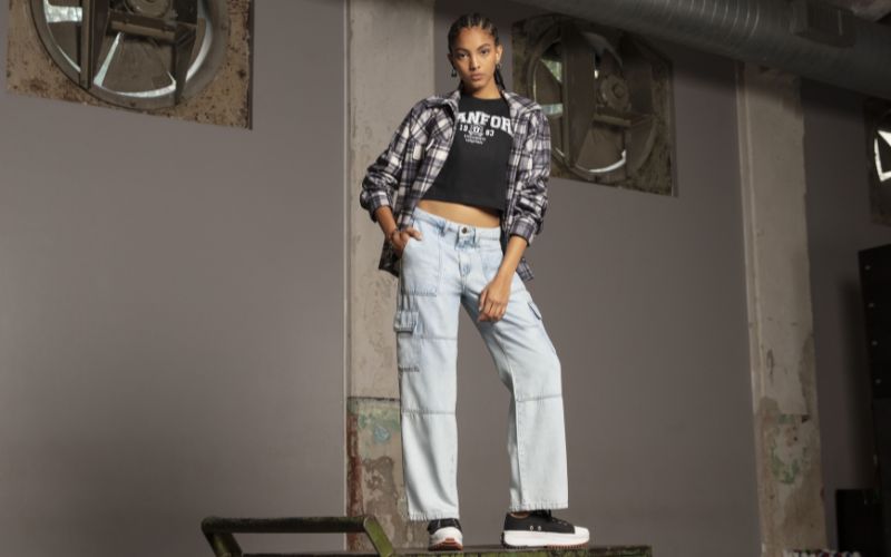 como usar calça wide leg jeans