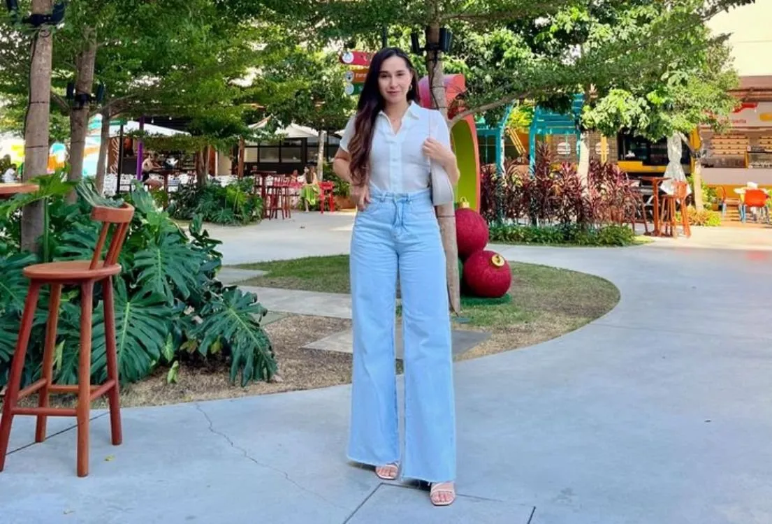looks com calça jeans pantalona