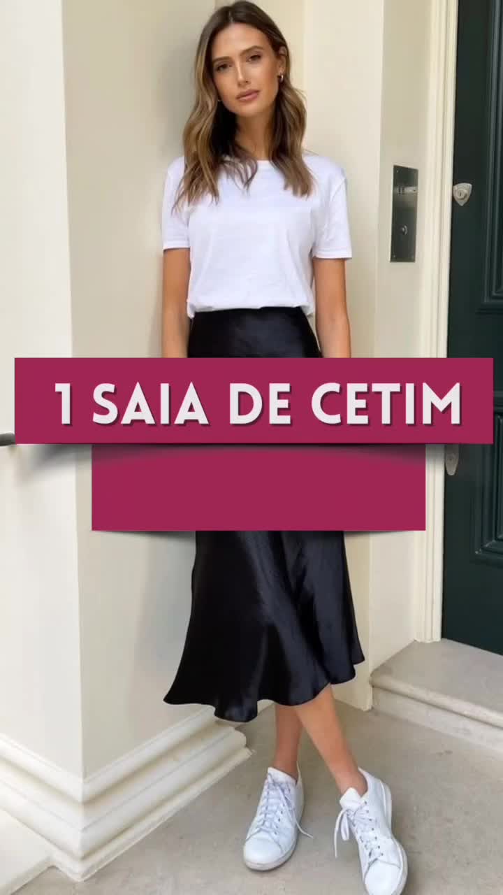 saia de cetim longa looks