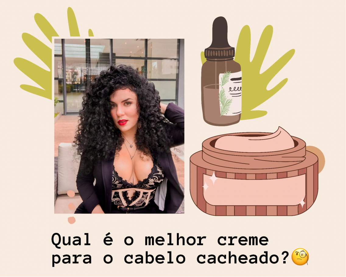 Creme para cabelo cacheado para cachos nutridos e com brilho