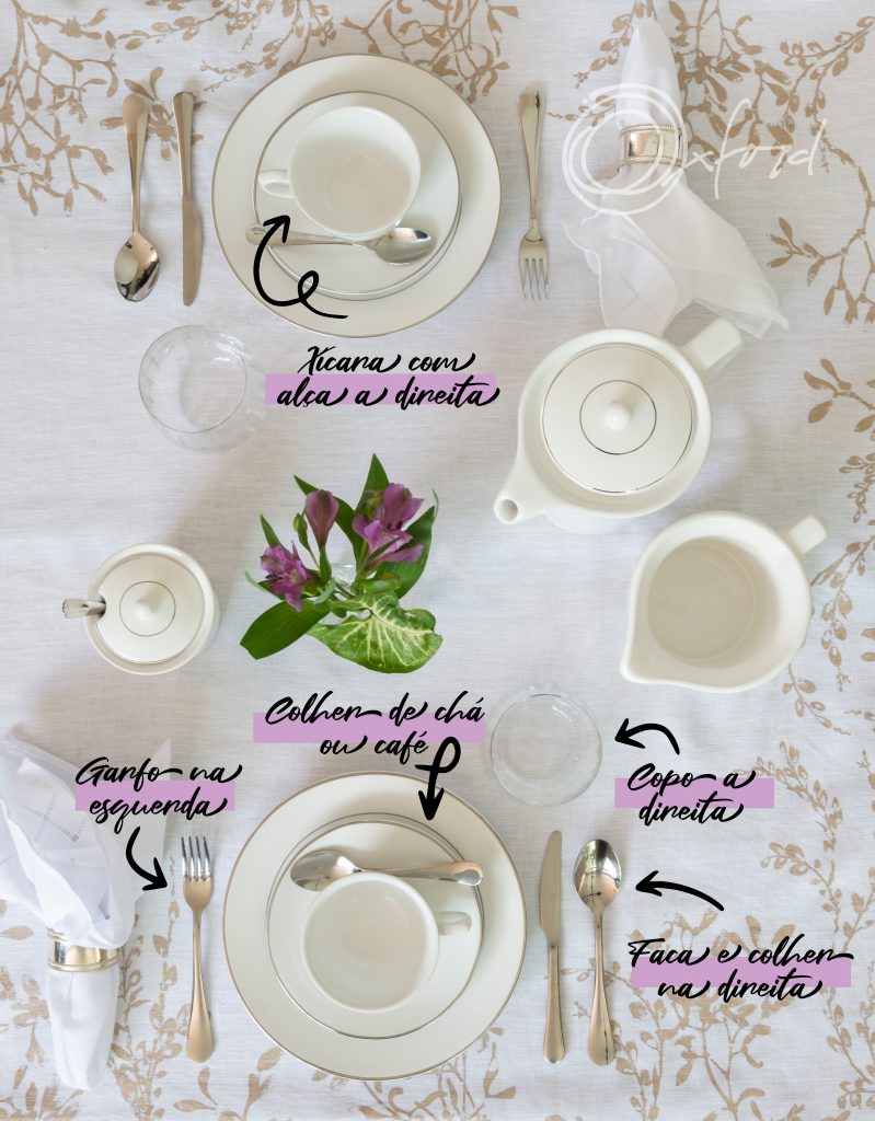 mesa posta café da manhã sofisticada