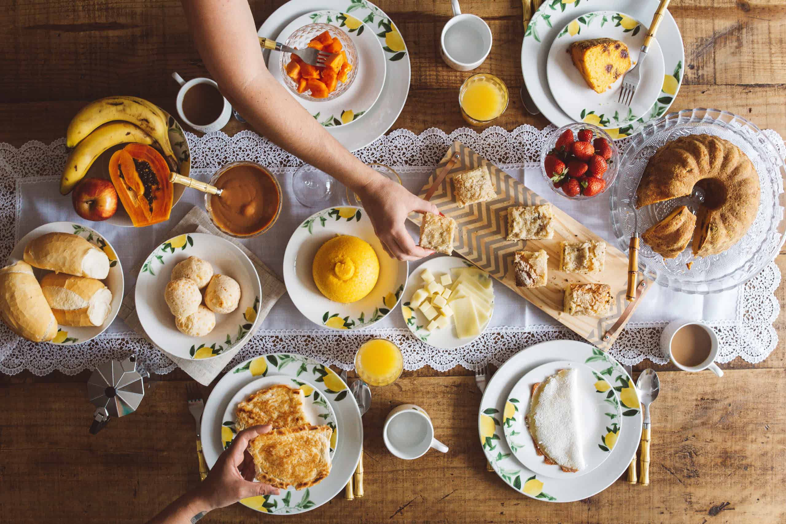 mesa posta café da manhã dia a dia