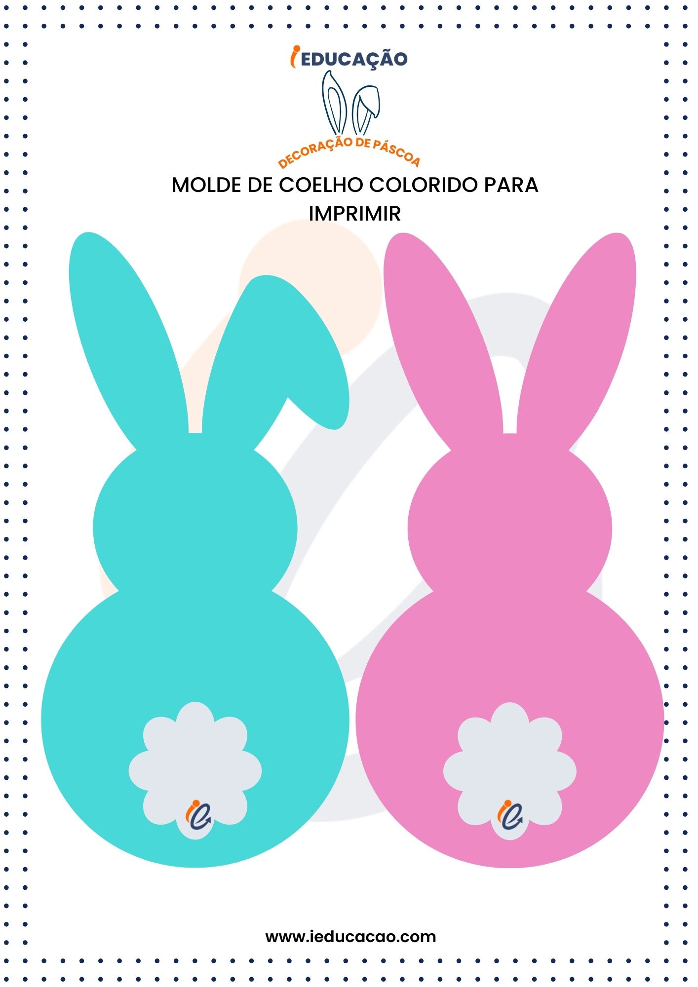 molde máscara coelho para imprimir