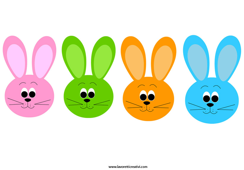 clipart coelho colorido