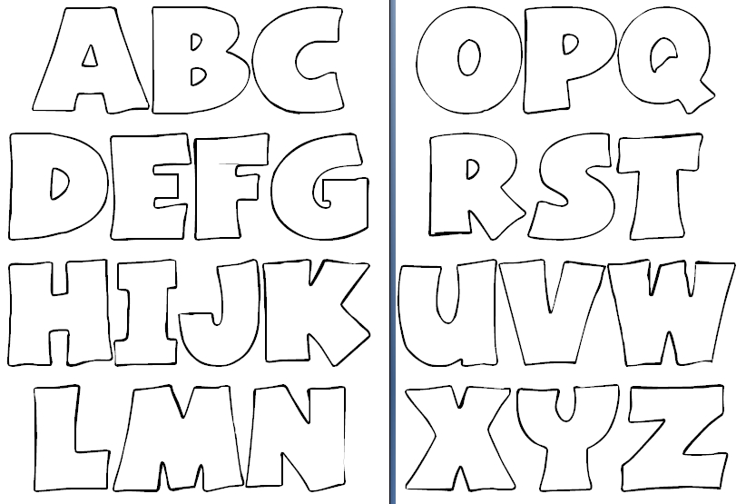 moldes de letras maiúsculas para imprimir