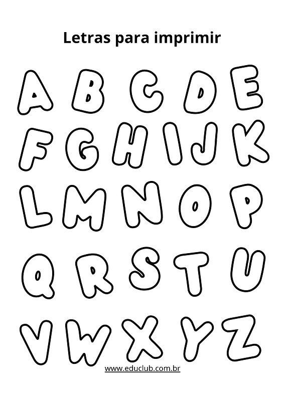 moldes de letras maiúsculas para imprimir