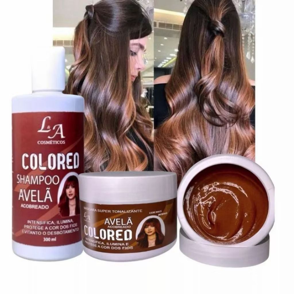 Morena iluminada avelã chocolate