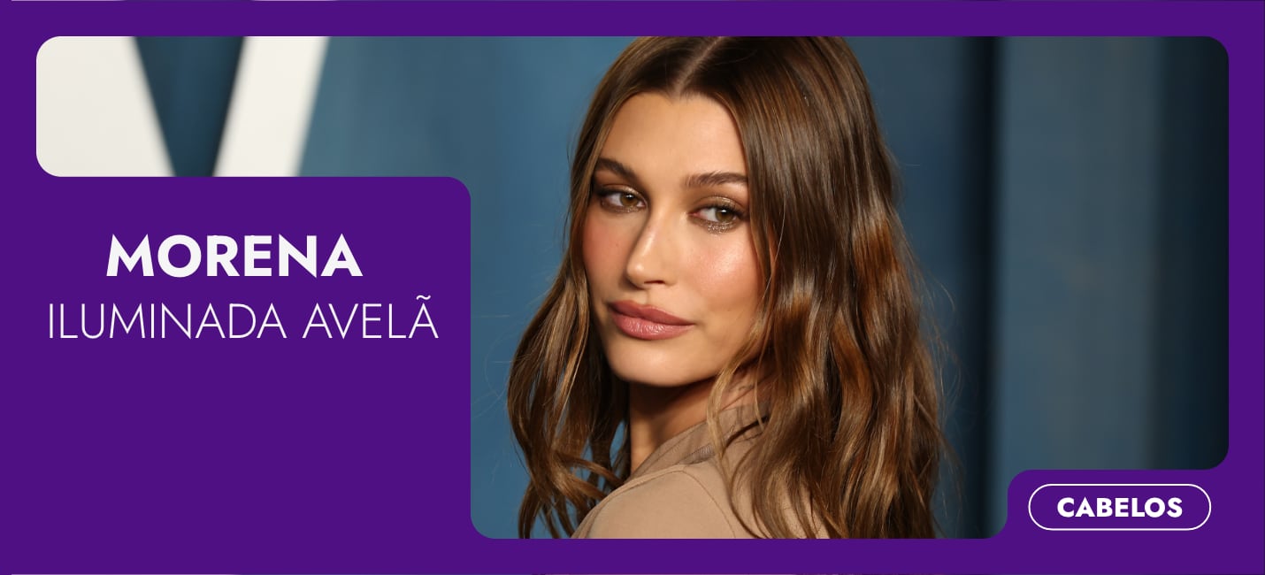 Morena iluminada avelã com franja