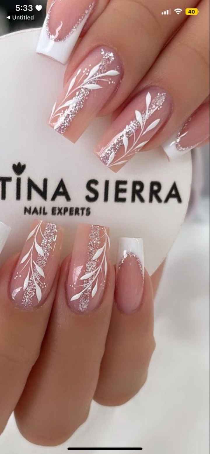 unhas de noiva clássicas