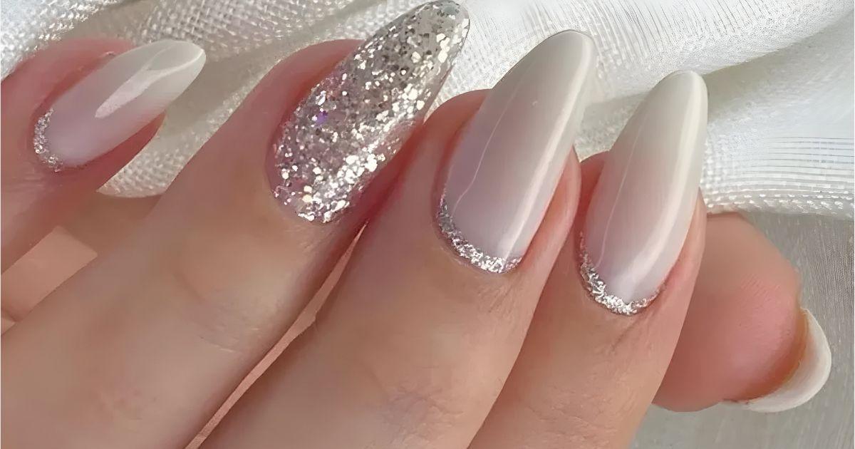 unhas de noiva em gel