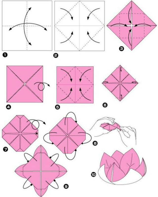 flor de papel origami