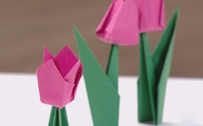 tutorial origami flor