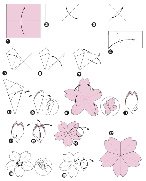 origami flor fácil