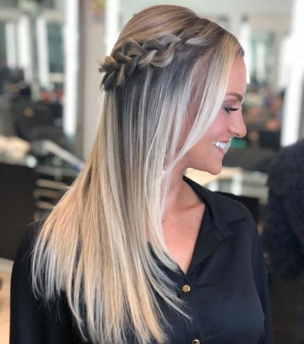 penteados para formatura com cabelo semipreso