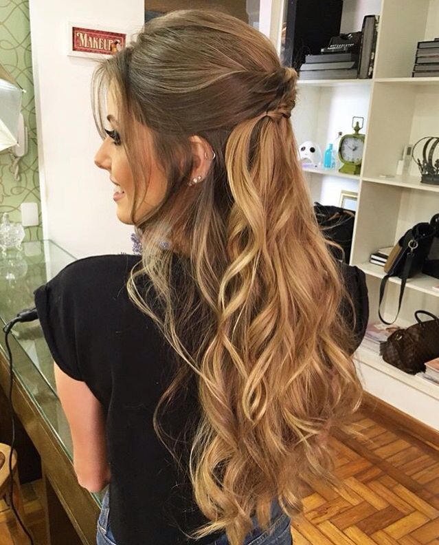 penteado formatura cabelo médio