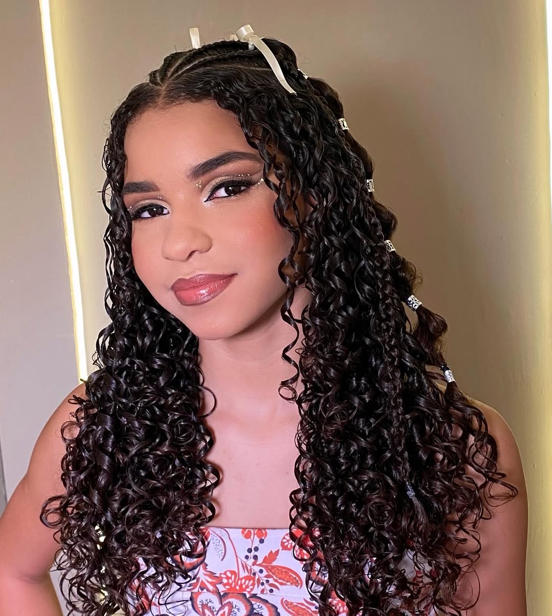 penteados para cabelo ondulado semipreso